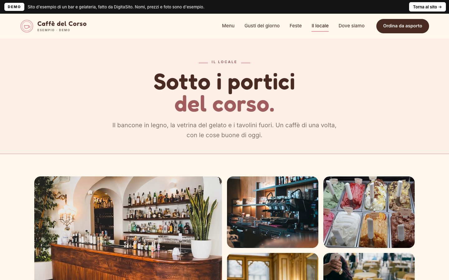 Schermata della demo: Il locale